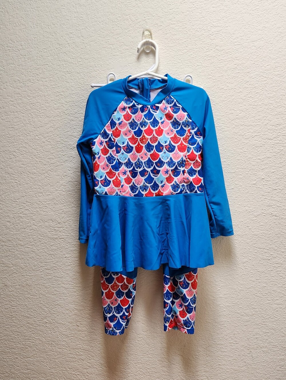 Grace Karin Girls Long Sleeve Rash Guard Pants Bathing Suit 3 Piece Size 7